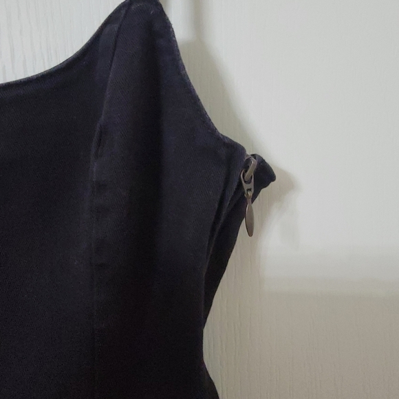 H&M Divided Size XS Washed Black Spaghetti Strap Bodycon Denim Jean Dress - Picture 3 of 12